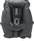 Back view of Travel Ready Lightweight Back Inflation Scuba BCD Patrol For Divers, showing harness and bladder.