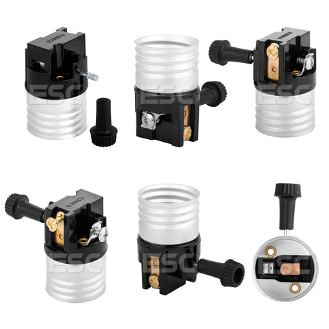 Two Pack 3 Way Lamp Socket Replacement For Medium Base Lamps Interior Use Only Incandescent Socket Holder components