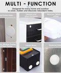 White 50 Mm Round Hole Plugs Set Of 6 For Flush Snap In Covers And Screw Hole Caps For Sheet Metal Panels Tubes Doors Cabinets And Furniture Fits Hole Diameter 49 To 50.5 Mm With 55 Mm Cap in various applications.