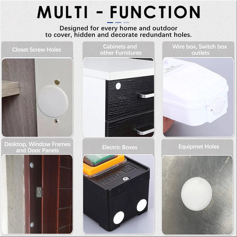 White 50 Mm Round Hole Plugs Set Of 6 For Flush Snap In Covers And Screw Hole Caps For Sheet Metal Panels Tubes Doors Cabinets And Furniture Fits Hole Diameter 49 To 50.5 Mm With 55 Mm Cap in various applications.