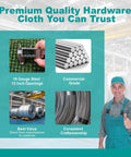 Kickass Black Hardware Cloth 1/2 Inch By 24 Inches By 50 Feet Long 19 Gauge Premium Grade Welded Steel Wire Mesh Roll and features.