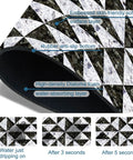 Detail view of the Go To Sink Mat With Faucet Splash Guard, Super Absorbent Diatom Mud, Fast Drying, Mosaic Texture, 15.5 x 5.5 inches.
