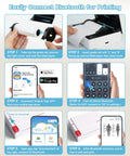 Top Tier Portable Thermal Sticker Printer And Wireless Label Maker With 2 To 3 Inch Wide Format For Photos setup steps for Bluetooth connection.