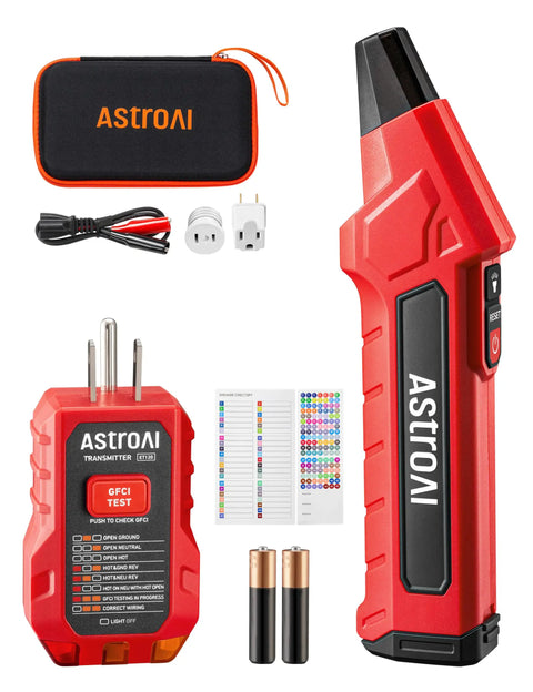 Circuit Breaker Finder With GFCI Outlet Tester For Home And Workshop Easy Plug And Play Electrical Tester Tool set with accessories.
