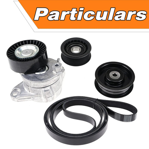 Top Tier Engine Drive Belt Tensioner And Idler Pulley Kit That Fits C230 C280 C300 C350 CLK350 E350 G450 Ml350 Ml550 S550 Slk350 And Lk350 For 2005 To 2011 Models Perfect Fit Replace Oem Parts No Worries, black serpentine belt kit with pulleys and tensioner