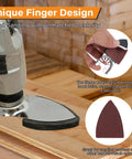 104Pcs Oscillating Tool Sanding Pad Kit For Detail Sanding Jobs With Triangle And Finger Pads 60-240 Grit Pro Grade Multitool