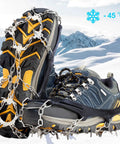 Heavy Duty Ice Cleats With 19 Stainless Steel Spikes For Boots And Shoes Anti Slip Traction Grips For Hiking Walking