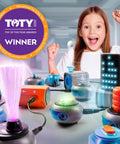 Child playing with Circuit Maker Kit for Kids With 120 Plus Projects, electronics STEM toy setup in action, lights and gadgets.