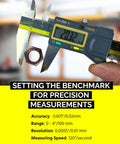 Absolute Origin 0 To 4 Inch Digital Caliper For Quick No Brainer Precision In Inch And Metric Readings, IP54 Stainless Steel, USB SPC Output, Built-In Zero Retention, Case And Manual Included in use measuring a nut