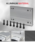 FBX100 Series Linear Stage Connection Module Aluminum Platform Connector Board with bolts, close-up views displayed.