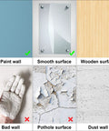 Surface compatibility guide for Six Sheets Colorful Inspirational Wall Decals Set With Motivational Quotes For Nursery And Home Decor Be Kind Be Brave Be Honest Be Thankful Be You Be Creative Be Happy Be Humble Youre Braver Than You Believe Stronger Than You Seem, showing suitable surfaces like paint, smooth, wooden.