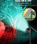 Color Solar Spot Lights Outdoor Waterproof RGB LED 7 Color Auto Changing or Fixed Landscape Spotlight illuminating plants
