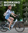 Electric Bike For Adults With 1000W Peak Motor And 20 MPH Top Speed City Cruiser Ebike With 48V Battery In Use On Path