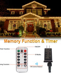 Warm White 200 LED Christmas Lights 66ft Outdoor Indoor String Light with Remote Control 8 Modes Memory Timer for house decor.