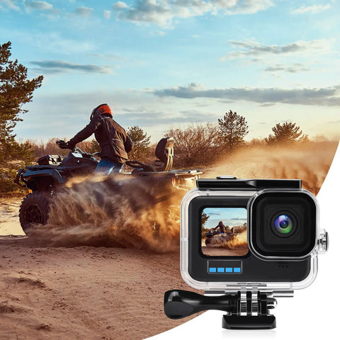 Waterproof Dive Housing for Go Pro 11 10 9 Action Cameras With 60m 196ft Depth Rating Bracket Mount Kit Protective Shell dirt biking