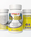 Vitamin B12 5500 Mcg With Iron Pigeon Supplement For Health And Performance, 60 Tablets, front and back view of bottle