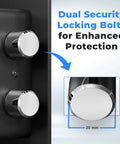 Close-up of dual security locking bolts of Heavy Duty Electronic Fingerprint Safe With Digital Touch Pad And Code Access