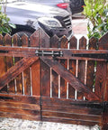 Heavy Duty T Strap Shed Gate Hinge Set For Indoor Outdoor Doors And Barn Gates 6 And 12 Inch Iron Black Finish With Chrome Plated Zinc