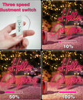 Hello Gorgeous Pink LED Neon Sign For Bedroom And Parties with adjustment switch display, customizable neon light decor images.