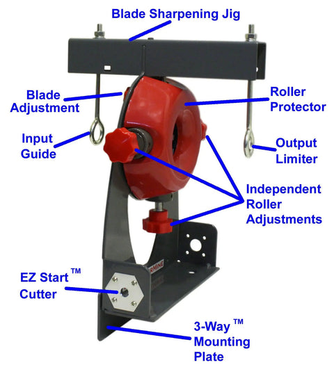 Original Copper Wire Stripper For Scrap Copper And Cable Recycling, Heavy Duty Manual Tool showing blade sharpening jig and features