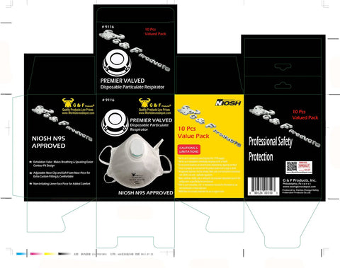 Particulate Respirator Dust Mask With Valve For On The Job Site Protection, Lightweight Cup Style With Cushioned Nose Foam, Two Strap Comfort Fit NIOSH Approved Great For Sanding, Grinding, Woodworking And Home DIY Dust Control