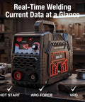 Portable Stick Welder With IGBT Inverter 250A Output Display And Included Electrode Holder And Clamp Lightweight 7.05 Lb Backpack Ready Design