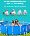 Above Ground Pool Plunger Valve Replacement Kit With On Off Valve 1.5 Inch Outlet Strainer And Inlet Nozzle Pool Pump Part Plus Hose Adapter For Sand Pump DIY Upgrade for above ground pool 1.5 inch fitting, white plastic