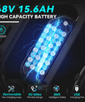 Adult Fat Tire Electric Bike With Fast Speed, NFC Password Unlock And Big Color LCD Screen For Street Riding And Off Road Adventure All Day 48V 15.6Ah battery