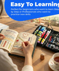 Beginner Embroidery Kit With 86-Piece Tools Set And Hoop, 106 Patterns, DIY cross stitch practice book with threads