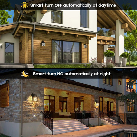 Dope Dusk To Dawn Outdoor Wall Lanterns 2 Pack Black Photocell Sensor Exterior Lights With Waterfall Glass illuminating porch