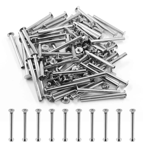 Heavy Duty M5 X 50Mm Chicago Screws And Binding Posts With Badass Grade Carbon Steel Hardware Kit Delivers Rock Solid Grip for leather crafting.