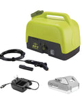 Cordless Electric Pressure Washer With 24V Battery, Charger, And Adjustable Nozzle, 1.5 GPM, 90W Motor, Portable Heavy Duty Cleaner Kit
