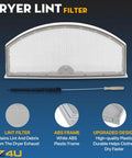 GE Gas Dryer Lint Screen Replacement That Fits Multiple GE Models with white ABS frame and cleaning brush