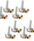 Heavy Duty Adjustable Leveling Feet With Three Eighth Inch Sixteen Thread Pitch And Felt Pads Ironclad Steel Base Supports Heavy Load Eight Pack, Features steel bases and felt pads.