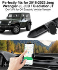 Dope Jeep Wrangler Dash Tray Phone Mount With Extension Arm And Metal Rod Multi Mount Holder installed in Jeep dashboard.