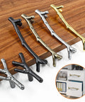 Bronze Twig Drawer Pulls Set Of 4 Zinc Alloy Rustic Tree Branch Handles For Kitchen Cabinets shown in various finishes
