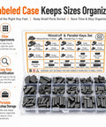 Badass 222 Pcs Metric Woodruff Half Moon Key Assortment Kit With Parallel Shaft Keys Carbon Steel Build For Garage Crew And Mechanic Shop Fixups Sweet Gear To Handle Heavy Machinery Repair Jobs Without Sweat, labeled case