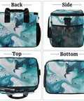 Insulated Picnic Backpack For Men And Women With A Super Roomy 12x8.7x10 Inch Interior, marble design, four angles view