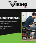 Rolling Shop Stool On Wheels For Mechanics With An Ergonomic Padded Seat And Built In Tool Tray Heavy Duty 300 Lb Capacity
