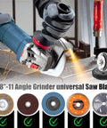 Dual Nut Set For Angle Grinders Five Eighths Inch By Eleven Threads Per Inch Quick Release Pro Grade Locking Kit shown on grinder