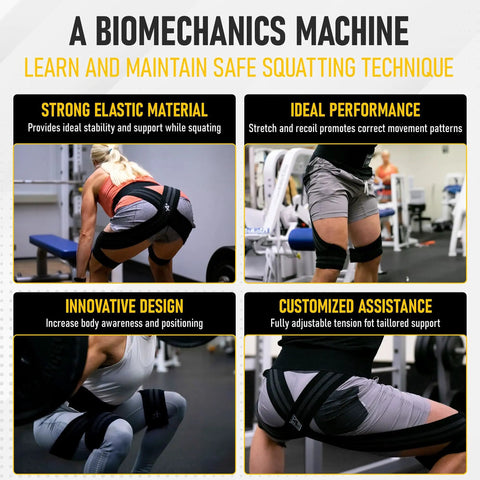 Elastic Exoskeleton And Lifting Belt To Boost Your Squat Game And Technique, Protect Knees, And Power Through Lifts With Solid Form On Leg Day, Designed For Lifters Pushing Through Injuries And Keeping Knees Safe