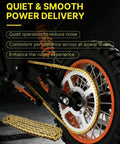 Gold Dirt Bike Chain for Tuttio Soleil 01, Carbon Steel Electric Motorcycle Chain on rear wheel, anti rust feature