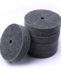 No Hassle Quick Swap Fiber Buffing Discs For Bench Grinder stacked with heavy duty nylon core for metal polishing.