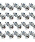 Beefy Hollow Wall Anchors M4 Kit For Drywall Fixings With Petal Expansion Nuts Zinc Plated Carbon Steel 50 Sets Universal Fit For Bathrooms Kitchens Outdoors Built To Last And Ready To Install. 50 zinc-plated carbon steel M4 hollow wall anchors shown
