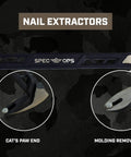 10 Inch Cats Paw Nail Puller Pry Bar in High Carbon Steel with dual strike zones, precision honed claws, and two nail pullers