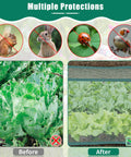 Before and after with Two Pack Raised Bed Garden Covers Pop Up Mesh Plant Covers For Outdoors 30 Percent Sunblock Shade Tent Crop Cage