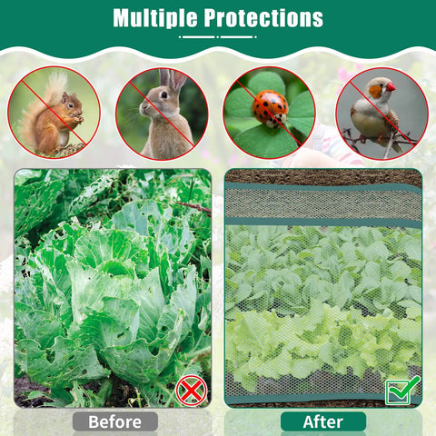Before and after with Two Pack Raised Bed Garden Covers Pop Up Mesh Plant Covers For Outdoors 30 Percent Sunblock Shade Tent Crop Cage