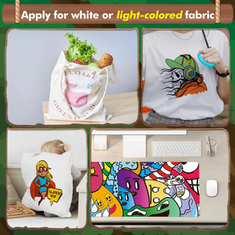 150 Sheets Sublimation Paper 8.5x11 Inches 105GSM For Inkjet Heat Transfer on white fabric surfaces