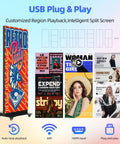 80 Inch Led Poster Screen Featuring A Slick Foldable Design For Digital Signage Display With P1.86 Pixel Pitch at an event.