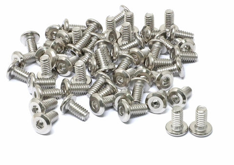 50 Pack 1/4-20 X 1/2 Inch Stainless Steel 304 Hex Socket Flat Head Cap Screws Bolts For Furniture With Bright Finish And Included Hex